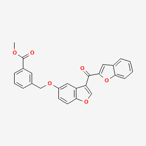 molecular formula C26H18O6 B14937767 Methyl 3-({[3-(1-benzofuran-2-ylcarbonyl)-1-benzofuran-5-yl]oxy}methyl)benzoate 