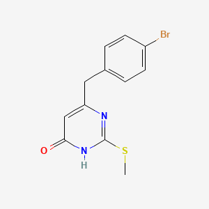 molecular formula C12H11BrN2OS B1493777 6-(4-溴苄基)-2-(甲硫基)嘧啶-4(3H)-酮 CAS No. 2098020-29-0
