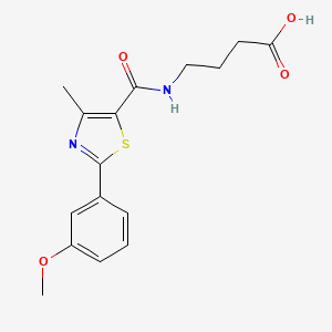 4-({[2-(3-Methoxyphenyl)-4-methyl-1,3-thiazol-5-yl]carbonyl}amino)butanoic acid