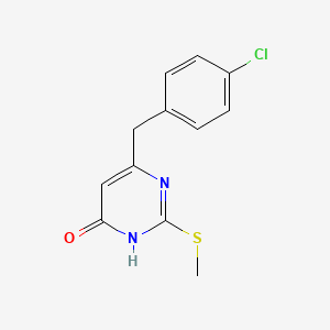 molecular formula C12H11ClN2OS B1493778 6-(4-氯苄基)-2-(甲硫基)嘧啶-4(3H)-酮 CAS No. 2098095-69-1