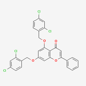 molecular formula C29H18Cl4O4 B14937788 5,7-bis[(2,4-dichlorobenzyl)oxy]-2-phenyl-4H-chromen-4-one 