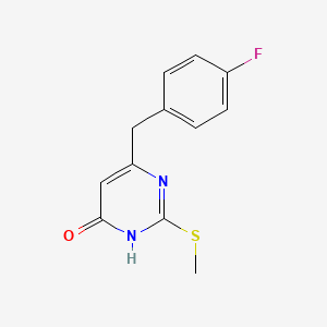 molecular formula C12H11FN2OS B1493779 6-(4-fluorobenzyl)-2-(methylthio)pyrimidin-4(3H)-one CAS No. 1035605-79-8