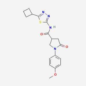 N-(5-cyclobutyl-1,3,4-thiadiazol-2-yl)-1-(4-methoxyphenyl)-5-oxopyrrolidine-3-carboxamide