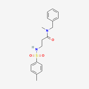 molecular formula C18H22N2O3S B14937806 N-Benzyl-N-methyl-3-{[(4-methylphenyl)sulfonyl]amino}propanamide 