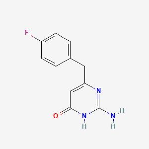 molecular formula C11H10FN3O B1493781 2-氨基-6-(4-氟苄基)嘧啶-4(3H)-酮 CAS No. 2091575-65-2