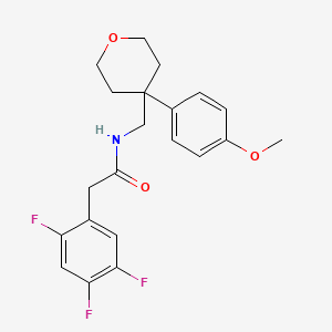 N-{[4-(4-methoxyphenyl)tetrahydro-2H-pyran-4-yl]methyl}-2-(2,4,5-trifluorophenyl)acetamide