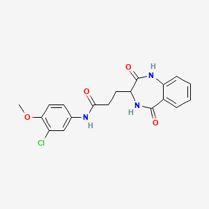 N-(3-chloro-4-methoxyphenyl)-3-(2,5-dioxo-2,3,4,5-tetrahydro-1H-1,4-benzodiazepin-3-yl)propanamide