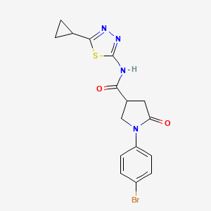 1-(4-bromophenyl)-N-(5-cyclopropyl-1,3,4-thiadiazol-2-yl)-5-oxopyrrolidine-3-carboxamide