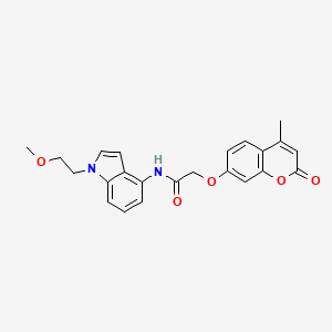 N-[1-(2-methoxyethyl)-1H-indol-4-yl]-2-[(4-methyl-2-oxo-2H-chromen-7-yl)oxy]acetamide