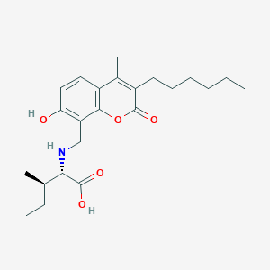 (2S,3R)-2-{[(3-hexyl-7-hydroxy-4-methyl-2-oxo-2H-chromen-8-yl)methyl]amino}-3-methylpentanoic acid