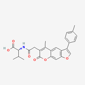 N-{[5-methyl-3-(4-methylphenyl)-7-oxo-7H-furo[3,2-g]chromen-6-yl]acetyl}-D-valine