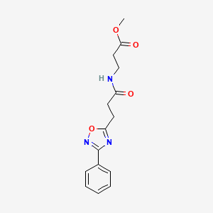 methyl N-[3-(3-phenyl-1,2,4-oxadiazol-5-yl)propanoyl]-beta-alaninate