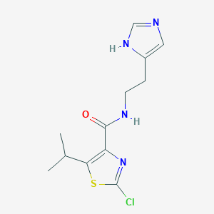 2-chloro-N-[2-(1H-imidazol-4-yl)ethyl]-5-(propan-2-yl)-1,3-thiazole-4-carboxamide