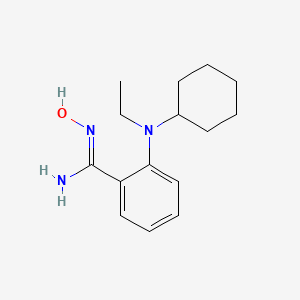 2-[Cyclohexyl(ethyl)amino]-N'-hydroxybenzenecarboximidamide