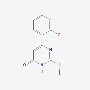 molecular formula C11H9FN2OS B1493786 6-(2-fluorophenyl)-2-(methylthio)pyrimidin-4(3H)-one CAS No. 2097979-17-2