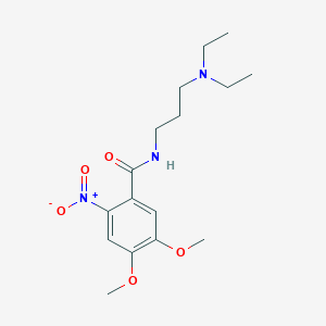 molecular formula C16H25N3O5 B14937869 N-[3-(diethylamino)propyl]-4,5-dimethoxy-2-nitrobenzamide 