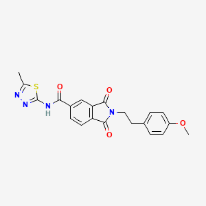 2-[2-(4-methoxyphenyl)ethyl]-N-[(2E)-5-methyl-1,3,4-thiadiazol-2(3H)-ylidene]-1,3-dioxo-2,3-dihydro-1H-isoindole-5-carboxamide