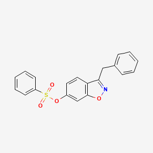 3-Benzyl-1,2-benzoxazol-6-yl benzenesulfonate