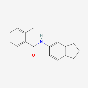 N-(2,3-dihydro-1H-inden-5-yl)-2-methylbenzamide