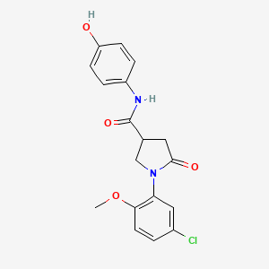 1-(5-chloro-2-methoxyphenyl)-N-(4-hydroxyphenyl)-5-oxopyrrolidine-3-carboxamide