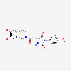 5-[2-(6,7-dimethoxy-3,4-dihydroisoquinolin-2(1H)-yl)-2-oxoethyl]-3-(4-methoxyphenyl)imidazolidine-2,4-dione