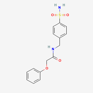 molecular formula C15H16N2O4S B14937970 2-phenoxy-N-(4-sulfamoylbenzyl)acetamide 