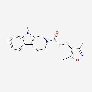 3-(3,5-dimethyl-1,2-oxazol-4-yl)-1-(1,3,4,9-tetrahydro-2H-beta-carbolin-2-yl)propan-1-one