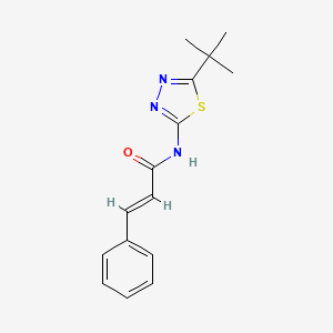 (2E)-N-(5-tert-butyl-1,3,4-thiadiazol-2-yl)-3-phenylprop-2-enamide