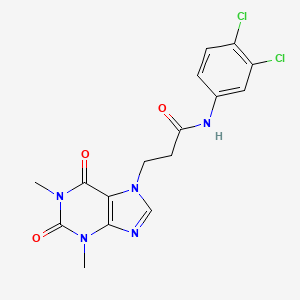 N-(3,4-dichlorophenyl)-3-(1,3-dimethyl-2,6-dioxo-1,2,3,6-tetrahydro-7H-purin-7-yl)propanamide