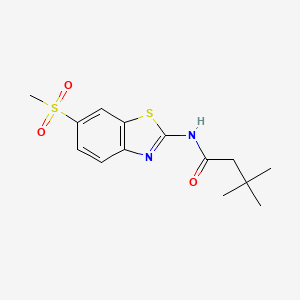 3,3-dimethyl-N-[6-(methylsulfonyl)-1,3-benzothiazol-2-yl]butanamide