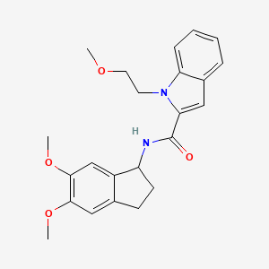 N-(5,6-dimethoxy-2,3-dihydro-1H-inden-1-yl)-1-(2-methoxyethyl)-1H-indole-2-carboxamide