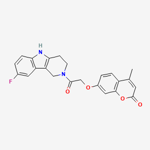 7-[2-(8-fluoro-1,3,4,5-tetrahydro-2H-pyrido[4,3-b]indol-2-yl)-2-oxoethoxy]-4-methyl-2H-chromen-2-one