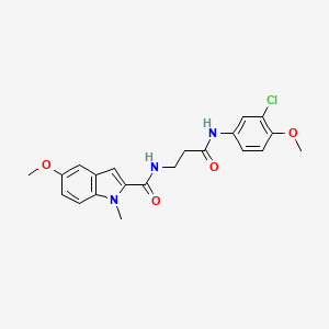 N-{3-[(3-chloro-4-methoxyphenyl)amino]-3-oxopropyl}-5-methoxy-1-methyl-1H-indole-2-carboxamide