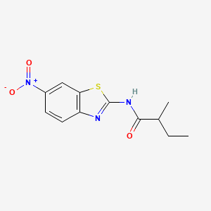 molecular formula C12H13N3O3S B14938061 2-methyl-N-(6-nitro-1,3-benzothiazol-2-yl)butanamide 