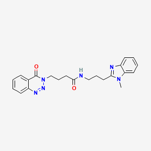 N-[3-(1-methyl-1H-benzimidazol-2-yl)propyl]-4-(4-oxo-1,2,3-benzotriazin-3(4H)-yl)butanamide