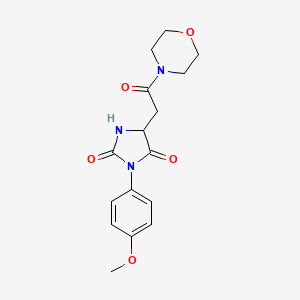 molecular formula C16H19N3O5 B14938080 3-(4-Methoxyphenyl)-5-[2-(morpholin-4-yl)-2-oxoethyl]imidazolidine-2,4-dione 