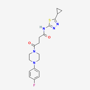 N-[(2Z)-5-cyclopropyl-1,3,4-thiadiazol-2(3H)-ylidene]-4-[4-(4-fluorophenyl)piperazin-1-yl]-4-oxobutanamide