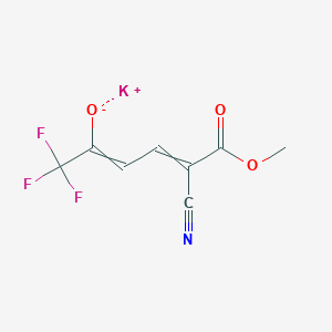 2,4-Hexadienoic acid, 2-cyano-6,6,6-trifluoro-5-hydroxy-, methyl ester, potassium salt (1:1), (2E,4Z)-