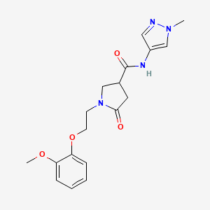 1-[2-(2-methoxyphenoxy)ethyl]-N-(1-methyl-1H-pyrazol-4-yl)-5-oxopyrrolidine-3-carboxamide