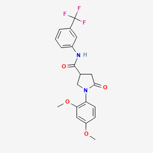 1-(2,4-dimethoxyphenyl)-5-oxo-N-[3-(trifluoromethyl)phenyl]pyrrolidine-3-carboxamide