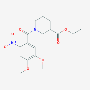 Ethyl 1-[(4,5-dimethoxy-2-nitrophenyl)carbonyl]piperidine-3-carboxylate