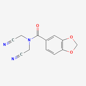 N,N-bis(cyanomethyl)-1,3-benzodioxole-5-carboxamide