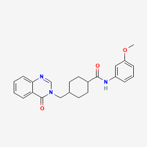 molecular formula C23H25N3O3 B14938163 trans-N-(3-methoxyphenyl)-4-[(4-oxoquinazolin-3(4H)-yl)methyl]cyclohexanecarboxamide 