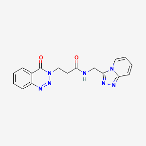 3-(4-oxo-1,2,3-benzotriazin-3(4H)-yl)-N-([1,2,4]triazolo[4,3-a]pyridin-3-ylmethyl)propanamide