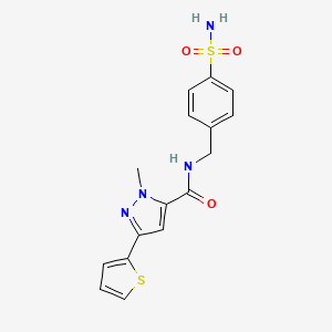 1-methyl-N-(4-sulfamoylbenzyl)-3-(thiophen-2-yl)-1H-pyrazole-5-carboxamide