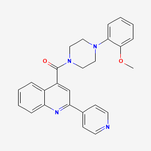 molecular formula C26H24N4O2 B14938198 [4-(2-Methoxyphenyl)piperazin-1-yl][2-(pyridin-4-yl)quinolin-4-yl]methanone 