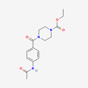 Ethyl 4-{[4-(acetylamino)phenyl]carbonyl}piperazine-1-carboxylate