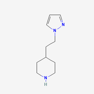 molecular formula C10H17N3 B1493822 4-[2-(1H-pyrazol-1-yl)ethyl]piperidine CAS No. 1177351-89-1