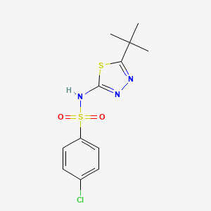 Benzenesulfonamide, N-(5-tert-butyl-1,3,4-thiadiazol-2-yl)-p-chloro-