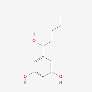 molecular formula C11H16O3 B1493823 5-(1-Hydroxypentyl)benzene-1,3-diol CAS No. 71186-12-4
